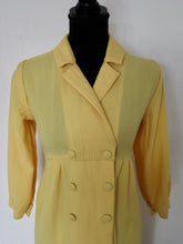 Load image into Gallery viewer, 1960's Yellow Coat Dress | Modern size Medium
