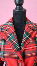 Charger l'image dans la galerie, Fougstedts 1960 70s Red Tartan Print | Scottish Wool Suit | Modern Size Large | Made in Sweden