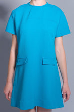 Load image into Gallery viewer, Vintage Mod Style Turquoise Dress size Medium