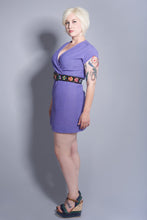Load image into Gallery viewer, Vintage Purple Faux Wrap Dress Size Large