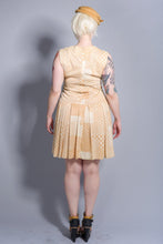 Load image into Gallery viewer, Vintage Union Made 1930’S Mustard Printed Drop Waist Dress Size Large