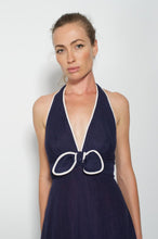 Load image into Gallery viewer, Vintage Navy Blue Maxi dress | by Miss Elliette of California | Size x-small