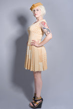 Load image into Gallery viewer, Vintage Union Made 1930’S Mustard Printed Drop Waist Dress Size Large
