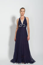 Load image into Gallery viewer, Vintage Navy Blue Maxi dress | by Miss Elliette of California | Size x-small