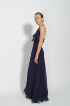 Load image into Gallery viewer, Vintage Navy Blue Maxi dress | by Miss Elliette of California | Size x-small