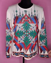 Load image into Gallery viewer, 1970s | Abstract print blouse | Modern Size Large