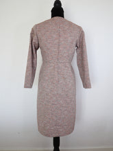 Load image into Gallery viewer, Vintage 1950 Tweed Scalloped Neckline Swing Dress | Modern Size Medium