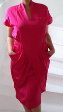 Load image into Gallery viewer, Vintage Hot Pink  French made Dress | Size Medium Large