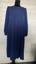 Load image into Gallery viewer, Vintage floral print navy dress Japanese Made