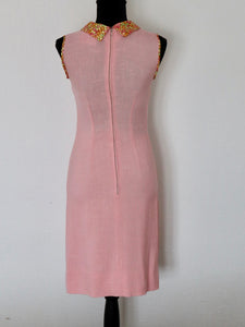 1960's retro linen shift dress | 'Designer Kung. Hovlev. Fasilko' | Modern Size X Small