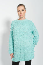 Ladda upp bild till gallerivisning, 1980s Bright Blue Oversized Sweater Jumper | &#39;Los Manos&#39; | Modern size X Large
