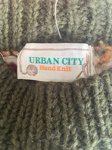 Vintage Urban City Handmade Chunky Jumper | Fair Isles | Modern Size X Large