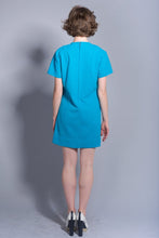 Load image into Gallery viewer, Vintage Mod Style Turquoise Dress size Medium
