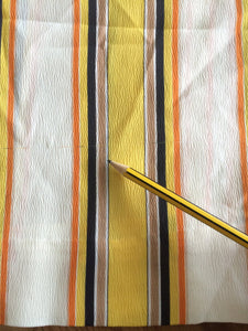 Vintage Yellow Mini Striped Mod Style Dress Size Medium