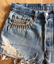 Load image into Gallery viewer, Vintage Levi 501 Detailed Studded Cut off Shorts
