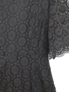 Details vintage black flower lace