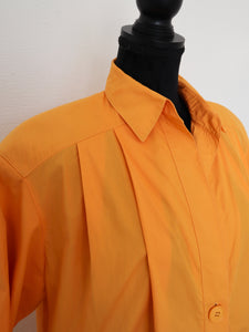 Vintage Gianfranco Ferré 1980 Oversized Marigold shirt dress | Modern European Size 42