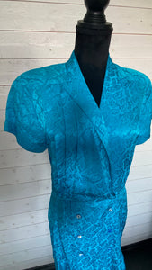 Vintage Nordstrom 100% Silk Print Dress | Size Medium