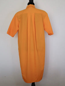 Vintage Gianfranco Ferré 1980 Oversized Marigold shirt dress | Modern European Size 42