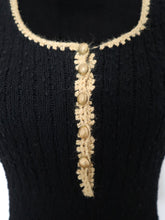 Ladda upp bild till gallerivisning, Vintage 1970’s Black knitted maxi dress | Deisu Designs | Modern Size Medium
