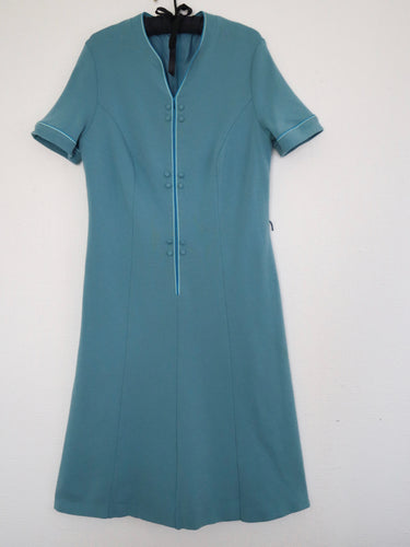 Vintage 1960 Pan Am Blue Dress