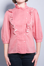 Charger l&#39;image dans la galerie, 1970s Ms. Paquette of California Gingham blouse | Modern size Medium Large
